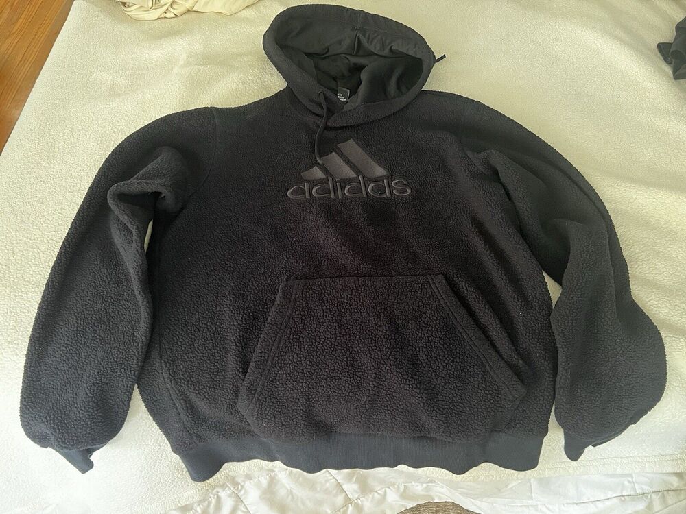 Adidas Women's size L Fleece Black Sweatshirt
